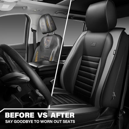 Nappa Leather Car Seat Covers Front Seats