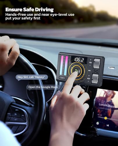 Bluetooth 5.3 Car Adapter with Air Vent Installation & DSP Noise Cancellation