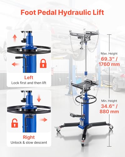 Hydraulic Transmission Jack 2 Stage Ram 1322 lbs