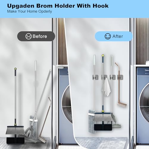 2 Pack Broom Holder Wall Mount (2 Count)