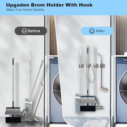 2 Pack Broom Holder Wall Mount (2 Count)