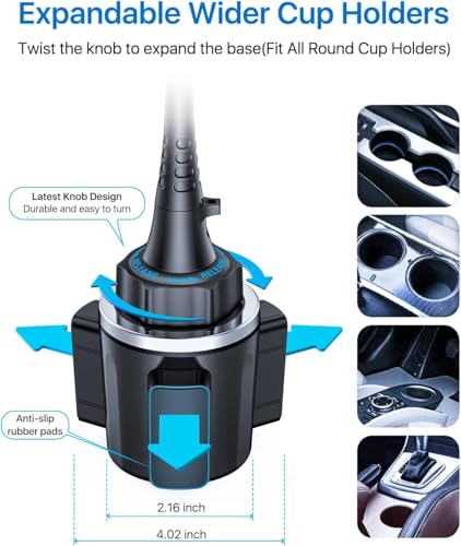 Upgraded Solidest 15in Cup Phone Holder for Car