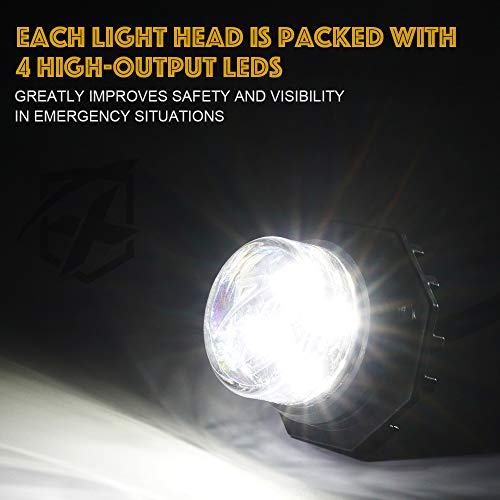 White LED Hideaway Strobe Lights Kit
