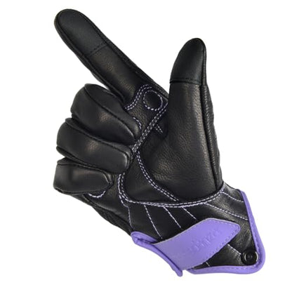 Harssidanza Woman Touch Motorcycle Racing Gloves GL016US Light Purple S
