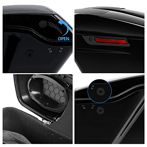 Motorcycle 5" Stretched Saddlebags Fit For Harley Touring 2014 (2 Count)