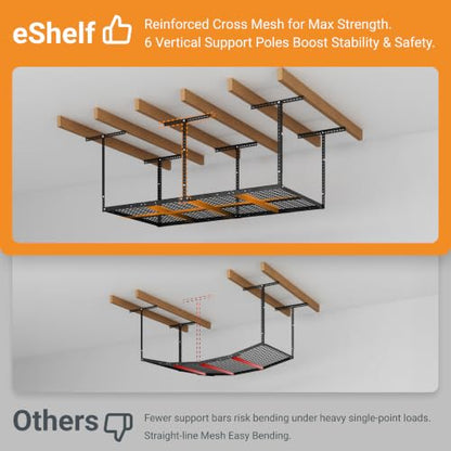 4x8ft Overhead Ceiling Garage Storage Rack