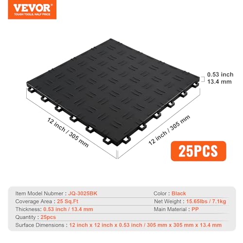 Garage Floor Tiles 12 x 12 x 0.53 inch
