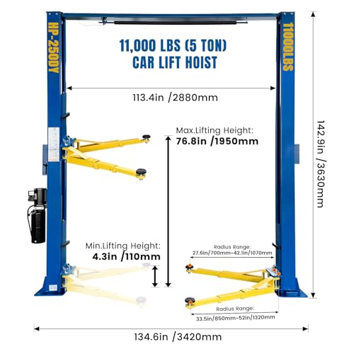 110V Two Post Car Lift 11