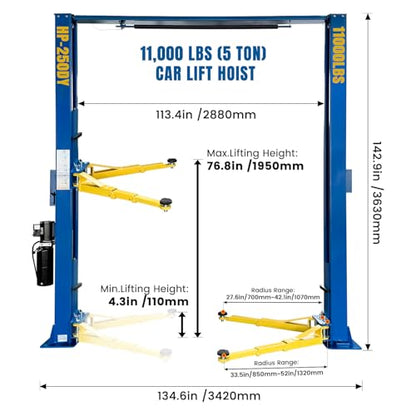 110V Two Post Car Lift 11