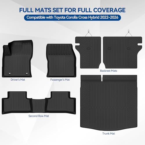 Custom Fit Floor Mats for Toyota Corolla Cross Hybrid 2022