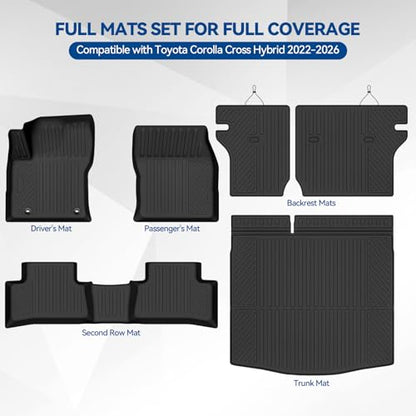 Custom Fit Floor Mats for Toyota Corolla Cross Hybrid 2022
