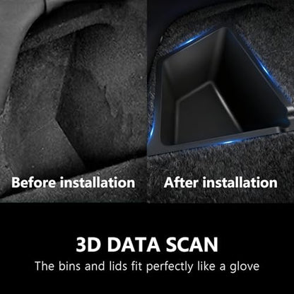 Trunk Storage Bins with Lids for 2026 Tesla Model Y Juniper 5 Seater