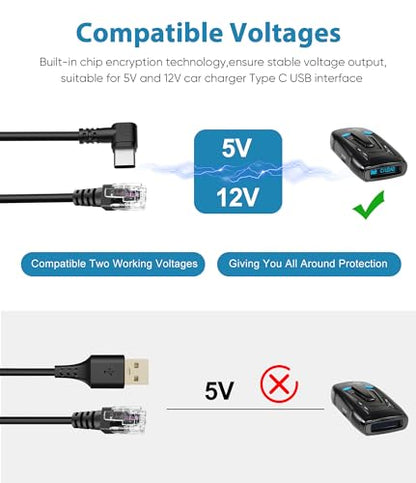 Type C to RJ11 Radar Cable for Escort
