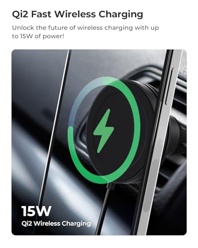 Velox Qi2 Mini Wireless Charging Car Mount