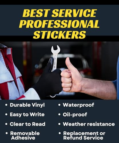 Oil Change Stickers for Windshield Personalized with Your Logo (500 Count)