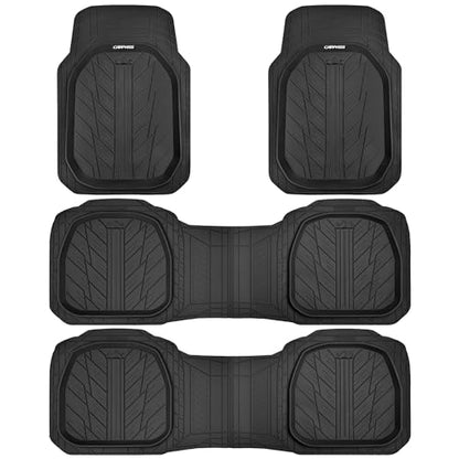 3 Row Heavy Duty Rubber Car Mats (4 Count)
