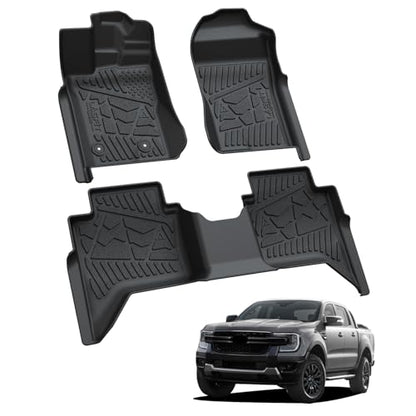 Floor Mats for Ford Ranger 2026 2025 2024 SuperCrew Carpet Floor