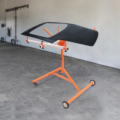 Automotive Rotating Painting Stand Multifunction Freestanding Paint Holder with Wheels for Painting Or Repairing Light Sheet Metal