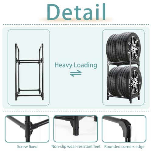 Tire Rack Tire Storage Rack Stand Garage Storage Shelf Organizer