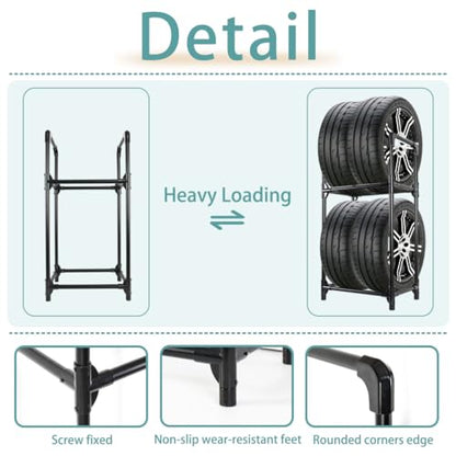 Tire Rack Tire Storage Rack Stand Garage Storage Shelf Organizer