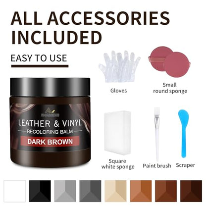 Leather Recoloring Balm and Scratch Repair Kit