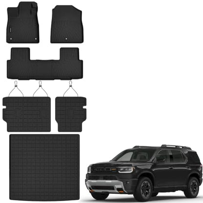 All Weather Floor Mats Cargo Mat Backrest Mat for Honda Passport 2026 (4 Count)