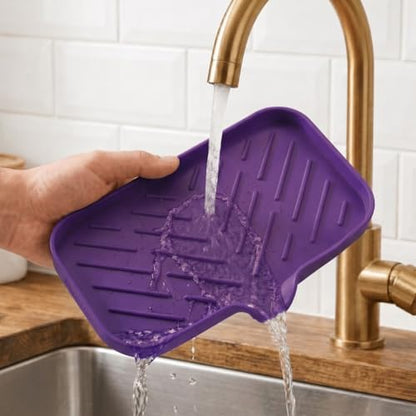 Silicone Soap Dish with Drain Spout