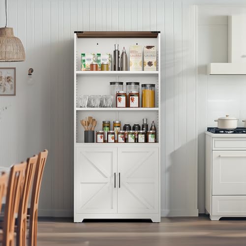 Bookcase with Doors and Adjustable Shelves