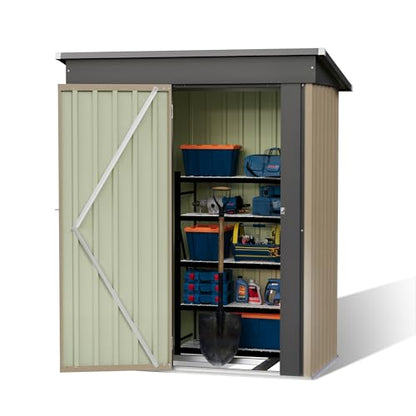 5x3 FT Outdoor Storage Shed with Floor Frame