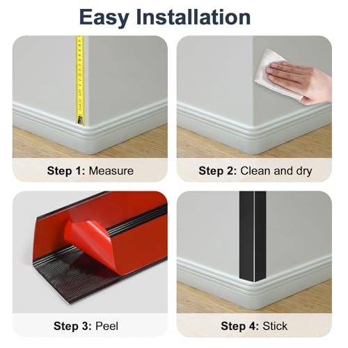 4PCS 45" Black Metal Corner Protectors (4 Count)