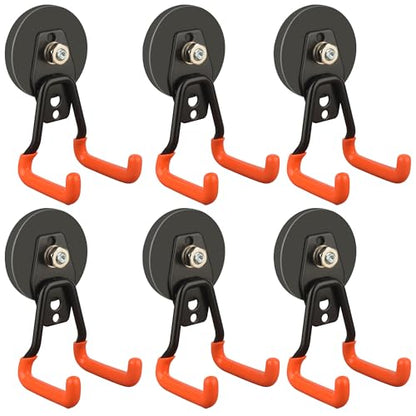 New Upgraded Heavy Duty Magnetic Garage Hooks (6 Count)
