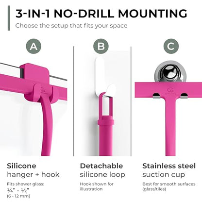 Silicone Shower Squeegee with 3