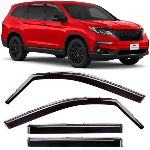 in Channel Extra Durable Rain Guards for Honda Pilot 2016 (4 Count)
