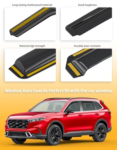 in Channel Window Visors Rain Guards for Honda CR (4 Count)