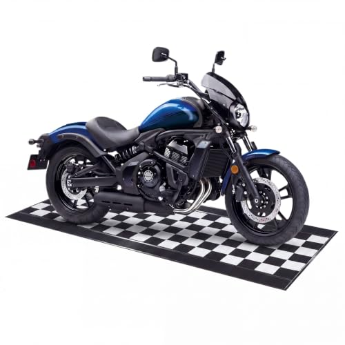 Motorcycle Mat Garage Floor Rug Washable Parking Mats for Garage Floors Non Slip Oil Absorbent Pad Rubber Backing Layer Protects Floor