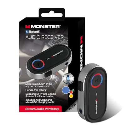 Monster Bluetooth Audio Receiver for Car & Home Stereo