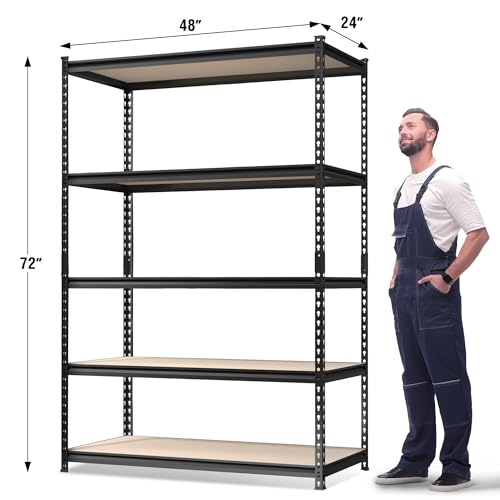Metal Shelving with Particle Board