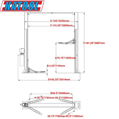 2 Post Car Lift 2 Post Lift Car Lift Shop Garage