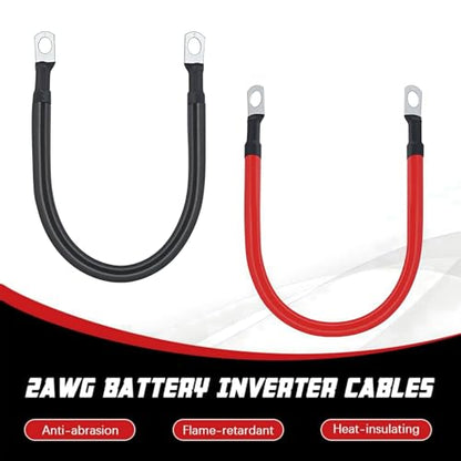 2 AWG Battery Cable 2Gauge Pure Copper Battery Inverter Cables with 5