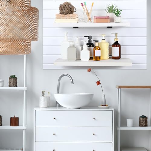 Wooden Floating Shelves for Wall Set of 4 (4 Count)