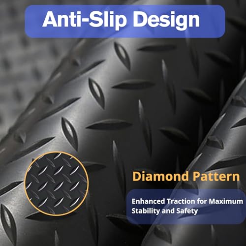 4x6FT Flooring Roll Diamond Plate Rubber Garage Floor Mat