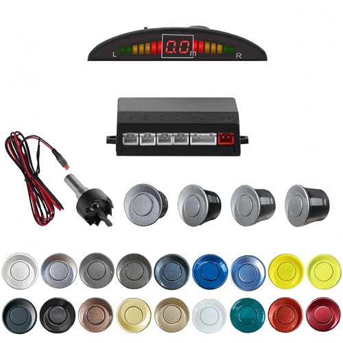 Parking Sensor Kit Backup Sensor Kit Reverse Sensor for Car 18 Color Options for Probes Adjustable Alarm Volume Professional Sensore de Reversa para Carro Safe Driving Assistant (5 Count)