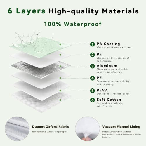 6 Layers Premium SUV Car Cover Waterproof All Weather Weatherproof UV Sun Protection Snow Dust Storm Resistant Outdoor Exterior Custom Form