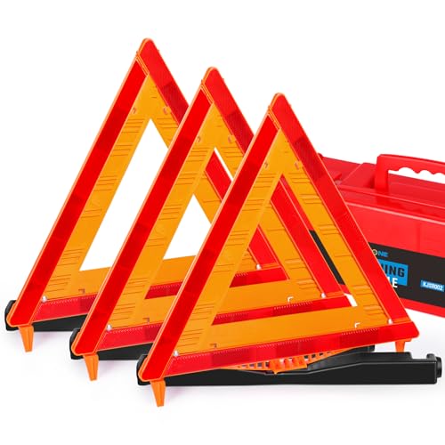 3 Pack Safety Triangles DOT Approved