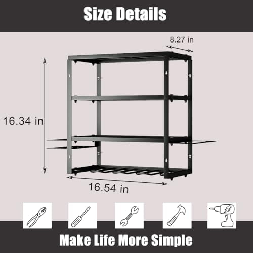 Power Tool Organizer Heavy Duty Wall Mount Drill Tools Holder