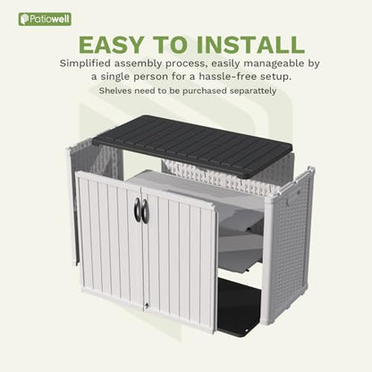 26 Cu.ft Plastic Outdoor Storage Cabinet