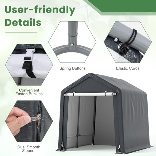 8x6.5Ft Portable Shed