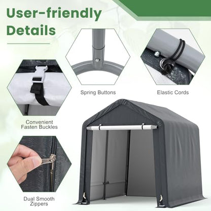 8x6.5Ft Portable Shed