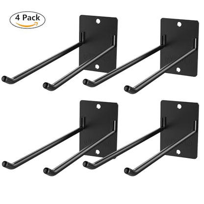 4 Pack Solid Steel Garage Wall Hooks for Tools