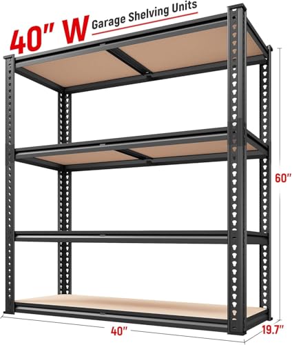 40" W Garage Shelving with Rolled (2 Count)